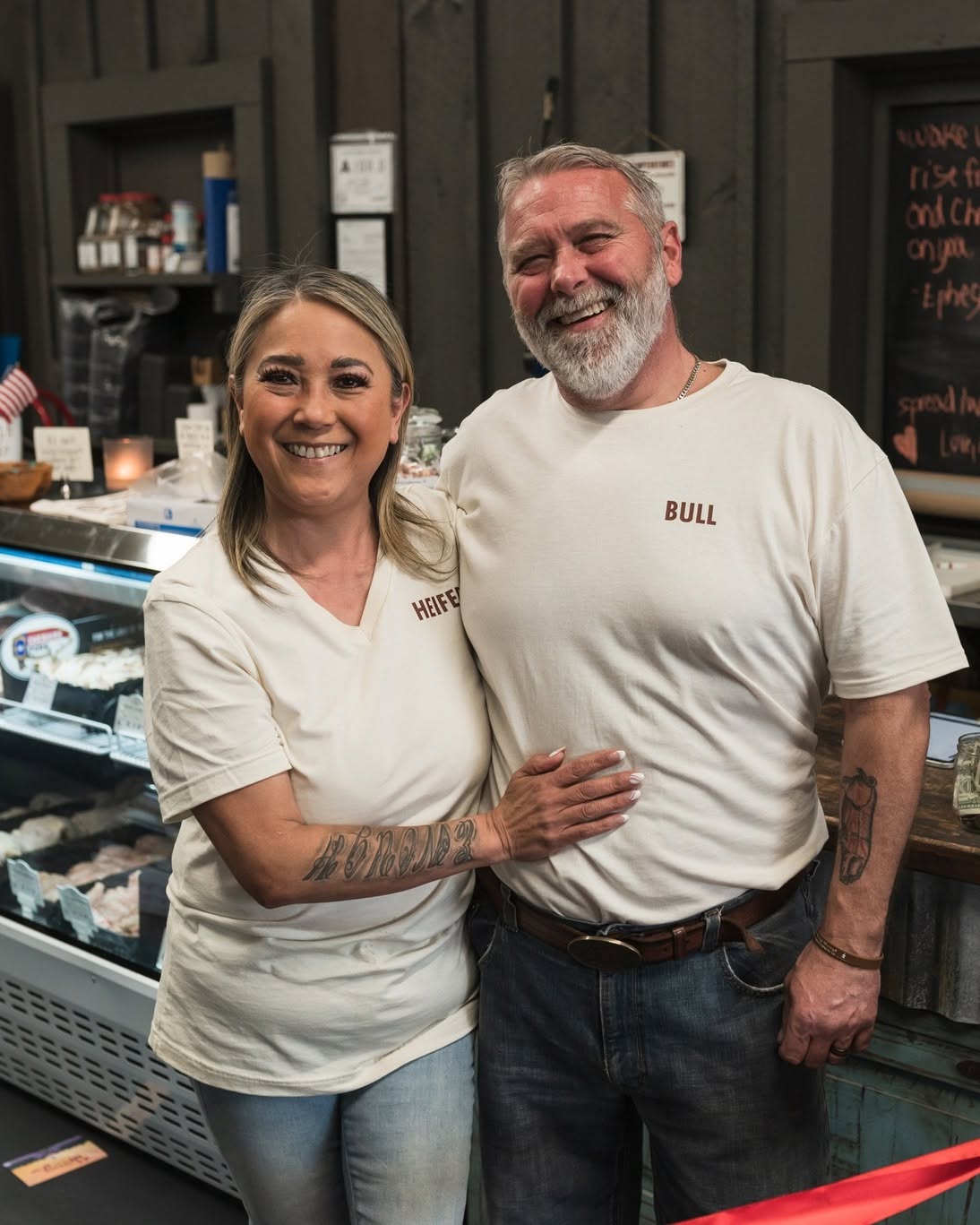 Ryan and Laura, the founders of Heifer & Bull Butchery